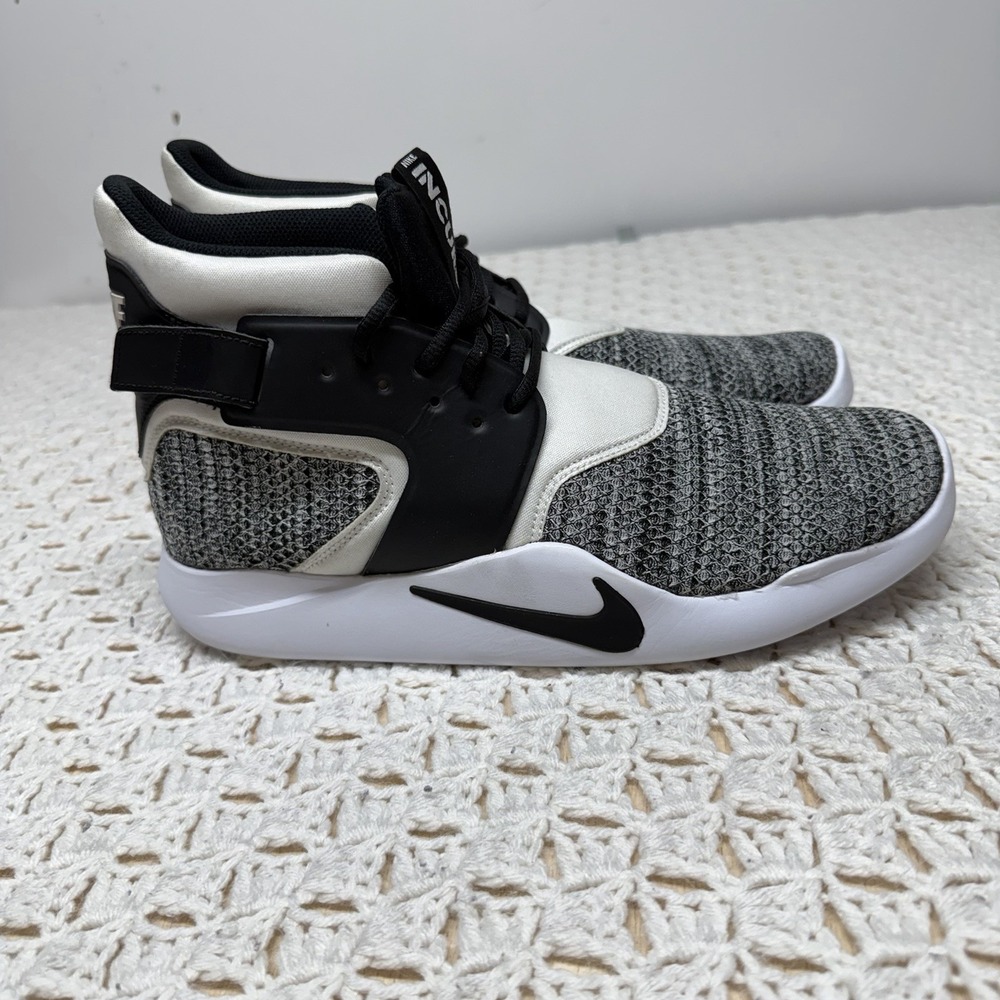 Nike Incursion Sneakers Men Sz 12 Black White Gray Mid Top Basketball 916764-003 - Picture 2 of 11